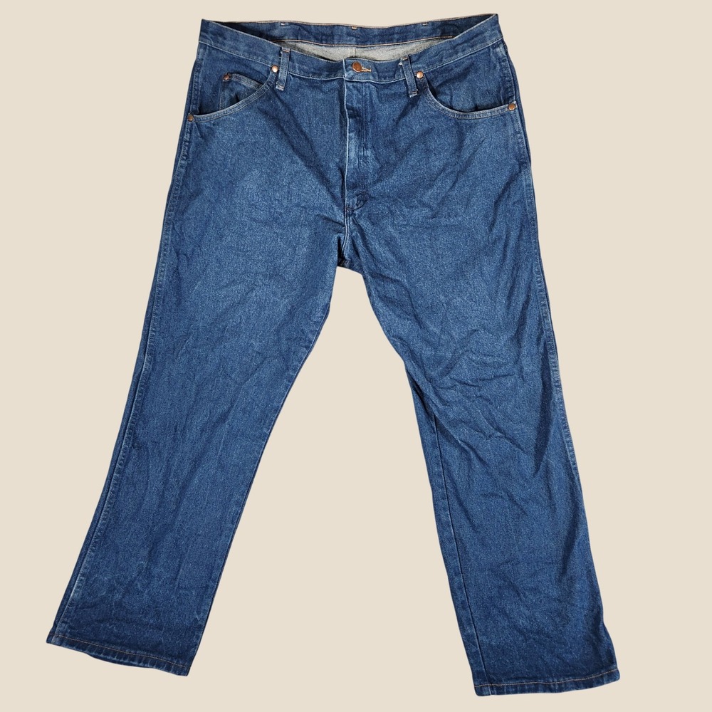 Wrangler Jeans Mens 40x30 Blue Excellent 103MWZPW Original Fit Denim